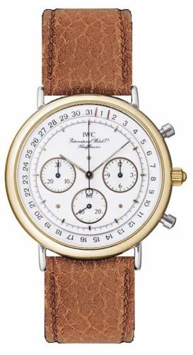 IWC Portofino Chronograph MecaQuartz Stainless Steel / Yellow Gold / White / Alligator IW3731-03 (IW373103)